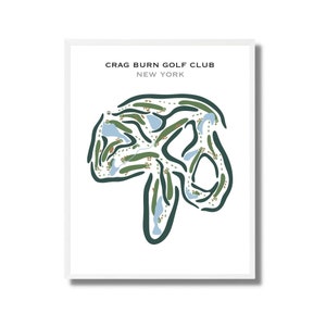 Crag Burn Golf Club, New York, Golf Platz Karte, Golf liebendes Jubiläumsgeschenk, personalisierte Golf Geschenke, Golfer Papa Geschenk, Golfer Dekor Geschenk