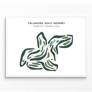 Talamore Golf Resort, NC / Mapa del campo de golf, mapa de golf, regalo de golfista para él, diseño de tarjeta de puntuación, regalo de novio golfista, impresión artística SIN MARCO