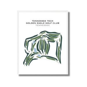Tennessee Tech Golden Eagle Golf Club, TN | Golfbaankaart, golfkaart, cadeau golfer, scorecardlay-out, cadeau vriendje, kunstdruk INGELIJST