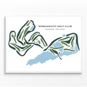 Misquamicut Golf Club, Watch Hill, Rhode Island, Golf Geschenk für Männer, personalisiertes Geschenk, Geburtstagsgeschenk, Weihnachtsgeschenk, individuelle Golf Karte