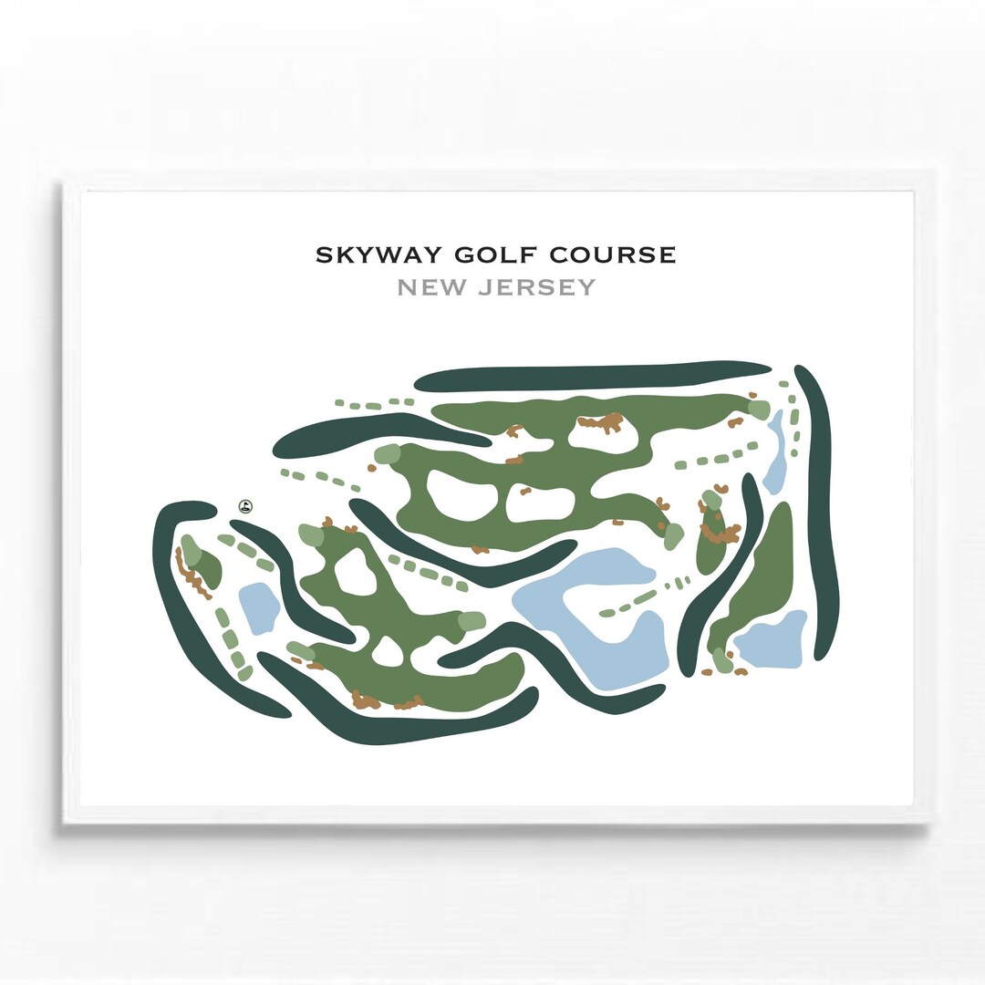 Skyway Golf Course NJ Golf Course Map Golf Map Golfer Gift for Him Skyway Golf Course NJ Golf Course Map Golf Map Golfer Gift for Him