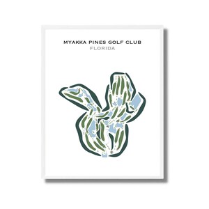 Myakka Pines Golf Club, FL | Golf Course Map, Golf Map, Golfer Gift For Him, Scorecard Layout, Golfer Boyfriend Gift, Art Print Decor