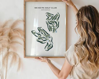 We-ko-pa Golf Club - Cholla Course Outline (print) - Etsy