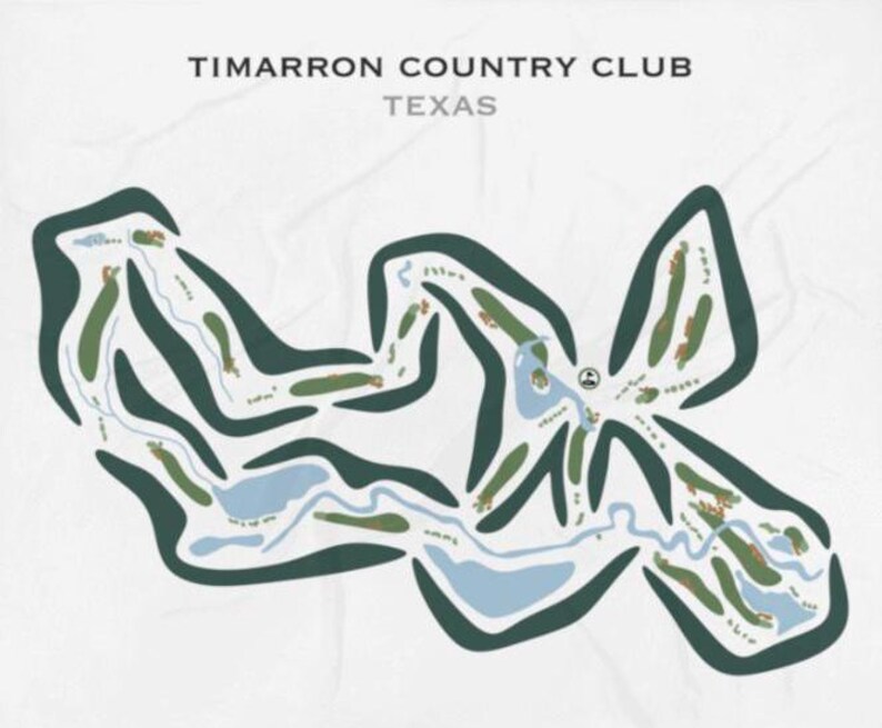 Timarron Club Timarron Country Club, TX | Golf Course Map, Golf Map, Golfer Gift for ...