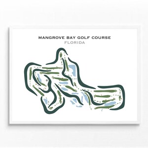 Mangrove Bay Golf Club, FL | Kunstdruck, Golf Karte, Golf Karte, Golf Karte, Score Karte, Golf Karte, Kunstdruck UNGERAHMT, für Sie und Ihn