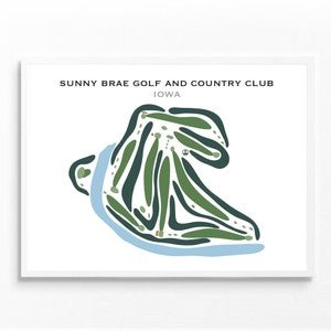 Sunny Brae Golf & Country Club, Osage, Lowa, Cadeau de golf pour homme, Cadeau personnalisé, Cadeau d'anniversaire, Cadeau de Noël, Carte de golf personnalisée