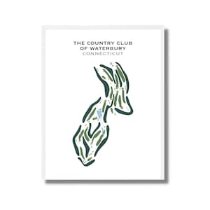 Country Club de Waterbury, Connecticut | Carte du parcours de golf, carte du golf, cadeau golfeur, mise en page de la carte de score, cadeau petit ami golfeur, impression d'art sans cadre