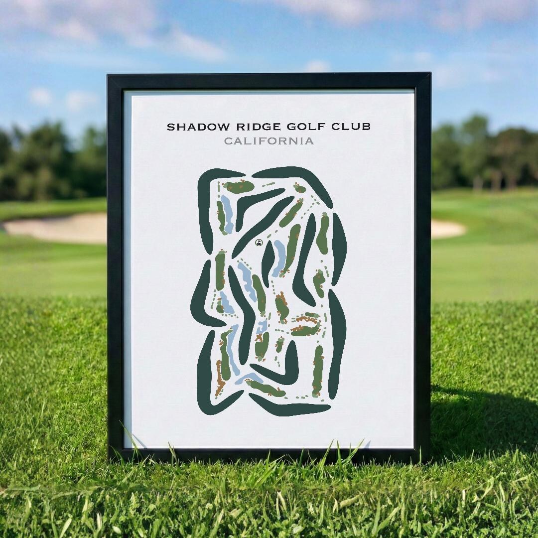 Shadow Ridge Gold Course Map Shadow Ridge Golf Club, CA | Golf Course Map, Golf Map, Golfer Gift for ...