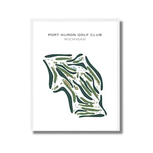 Port Huron Golf Club, Michigan / Mapa del campo de golf, mapa de golf, regalo de golfista para él, diseño de tarjeta de puntuación, regalo de novio golfista, impresión artística SIN MARCO