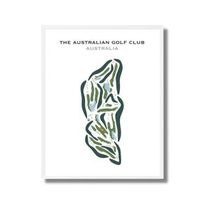 The Australian Golf Club, Australie | Carte du parcours de golf, carte du golf, cadeau golfeur pour lui, mise en page de la carte de score, cadeau golfeur BF, impression d'art sans cadre