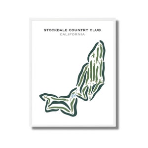 Stockdale Country Club, CA | Golf Course Map, Golf Map, Golfer Gift For Him, Scorecard Layout, Golfer Boyfriend Gift, Art Print Decor