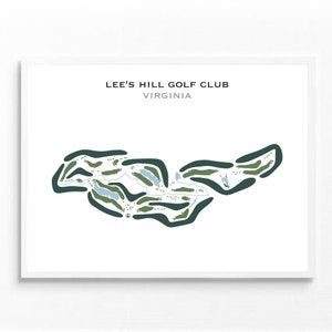 Lee's Hill Golf Club, VA | Mapa do campo de golfe, Mapa de golfe, Presente de jogador de golfe para ele, Layout de cartão de pontuação, Presente de namorado jogador de golfe, Impressão de arte SEM MOLDURA