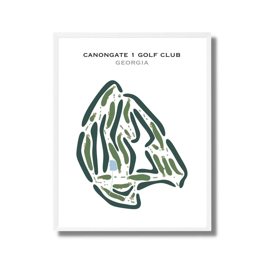Canongate 1 Golf Club GA Golf Course Map Golf Map Golfer Gift for