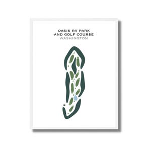 Oasis RV Park & Golf Course, WA | Carte du parcours de golf, carte du golf, cadeau golfeur pour lui, mise en page de la carte de score, cadeau petit ami golfeur, impression d'art sans cadre