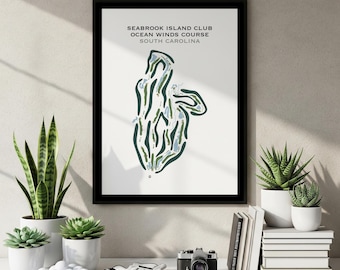 Seabrook Island Club, Ocean Winds Course, SC Wall Art | Golf Course Map, Golfer Dad Gift For Him,  Golfing Art Prints, Golf Lover Gifts