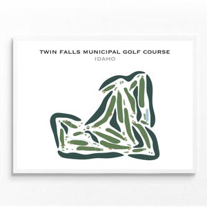 Twin Falls Urban Golf Club, ID | Kunstdruck, Golf Karte, Golf Karte, Geschenk für Ihn, Score Karte, Golf Karte, Kunstdruck UNGERAHMT