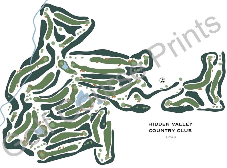 Golf Club Prints Hidden Valley Golf Course Map Golf Course Etsy Golf Club Prints Hidden Valley Golf Course Map Golf Course Etsy