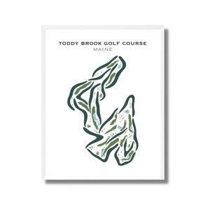 Toddy Brook Golf Course, North Yarmouth, Maine, USA, Golf Home Décor, Custom Golf Gift, Husband Gift, Father&#39;s Day, Watercolor Golf Art