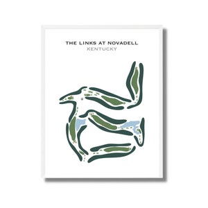 The Links à Novadell, KY | Carte du parcours de golf, carte du golf, cadeau golfeur pour lui, mise en page de la carte de score, cadeau petit ami golfeur, impression d'art sans cadre