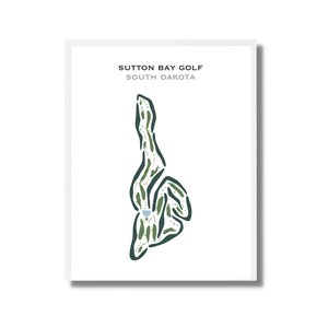 Sutton Bay Golf, South Dakota | Kunstdruck, Kunstdruck, Score Card Layout, Golf Karte, Golf Karte, Golf Siebdruck, Golf Karte, Kunstdruck UNGERAHMT