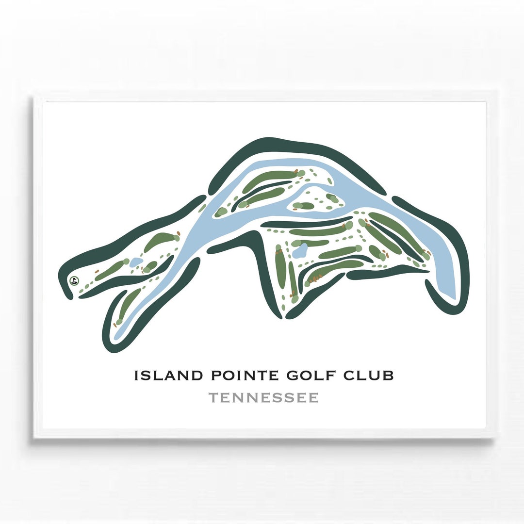 Island Pointe Golf Club, TN Golf Course Map, Home Decor, Golfer Gift