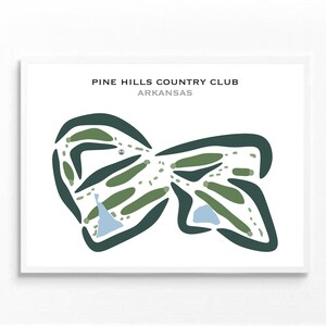 Pine Hills Country Club, AR | Kunstdruck, Golf Karte, Golf Karte, Golf Karte, Score Karte, Golf Karte, Kunstdruck UNGERAHMT, für Sie und Ihn