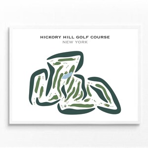 de golf Hickory Stick, IN | Carte du parcours de golf, carte du golf, cadeau golfeur pour lui, mise en page de la carte de score, cadeau petit ami golfeur, impression d'art sans cadre