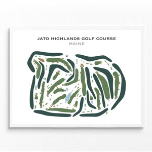Jato Highlands Golf Platz, ME | Kunstdruck, Kunstdruck, Score Card Layout, Golf Karte, Golf Karte, Golf Karte, Klassisch Kunstdruck UNGERAHMT