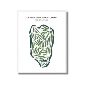 Carnoustie Golf Links, Schotland|Golfkaart, kunstdecor, golfer cadeau voor hem, scorecardlay-out, cadeau golfer vriendje, kunstdruk INGELIJSTE