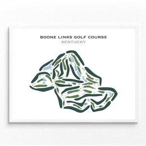 Parcours de golf de Boone Links, KY | Carte du parcours de golf, carte du golf, cadeau golfeur pour lui, mise en page de la carte de score, cadeau petit ami golfeur, impression d'art sans cadre