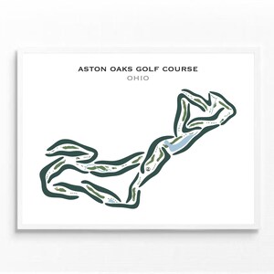 Aston Oaks Golf Platz, OH | Kunstdruck, Golf Karte, Golf Karte, Golf Karte, Score Karte, Golf Karte, Kunstdruck UNGERAHMT, für Sie und Ihn