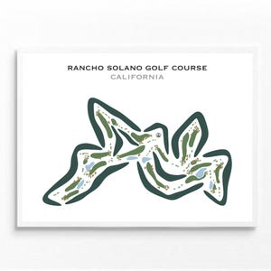 Rancho Solano Golf Club, CA | Kunstdruck, Golf Karte, Golf Karte, Golf Karte, Score Karte, Golf Karte, Kunstdruck UNGERAHMT, für Sie und Ihn