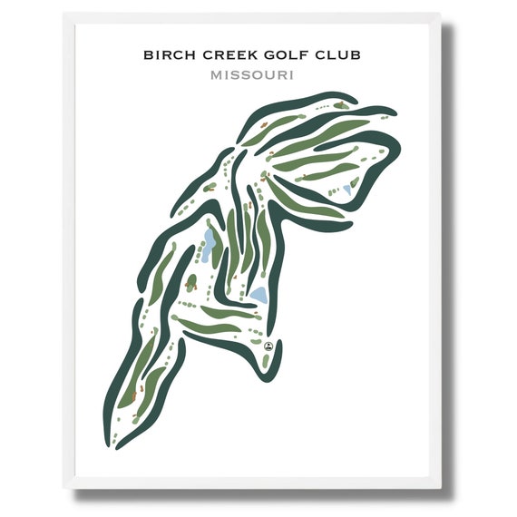 Birch Creek Golf Club MO Golf Course Map Home Decor Etsy