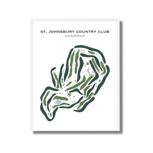 St. Johnsbury Country Club, Vert. | Golfbaankaart, golfkaart, golfer cadeau voor hem, scorecardlay-out, cadeau golfer vriendje, kunstprint INGELIJSTE