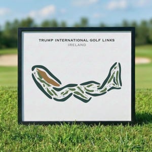 Trump International Golf Links Doonbeg, Ireland Golf Course Map Canvas Art, Golf Gifts, Golf Club Décor, Golf Poster Print, Birthday Gift