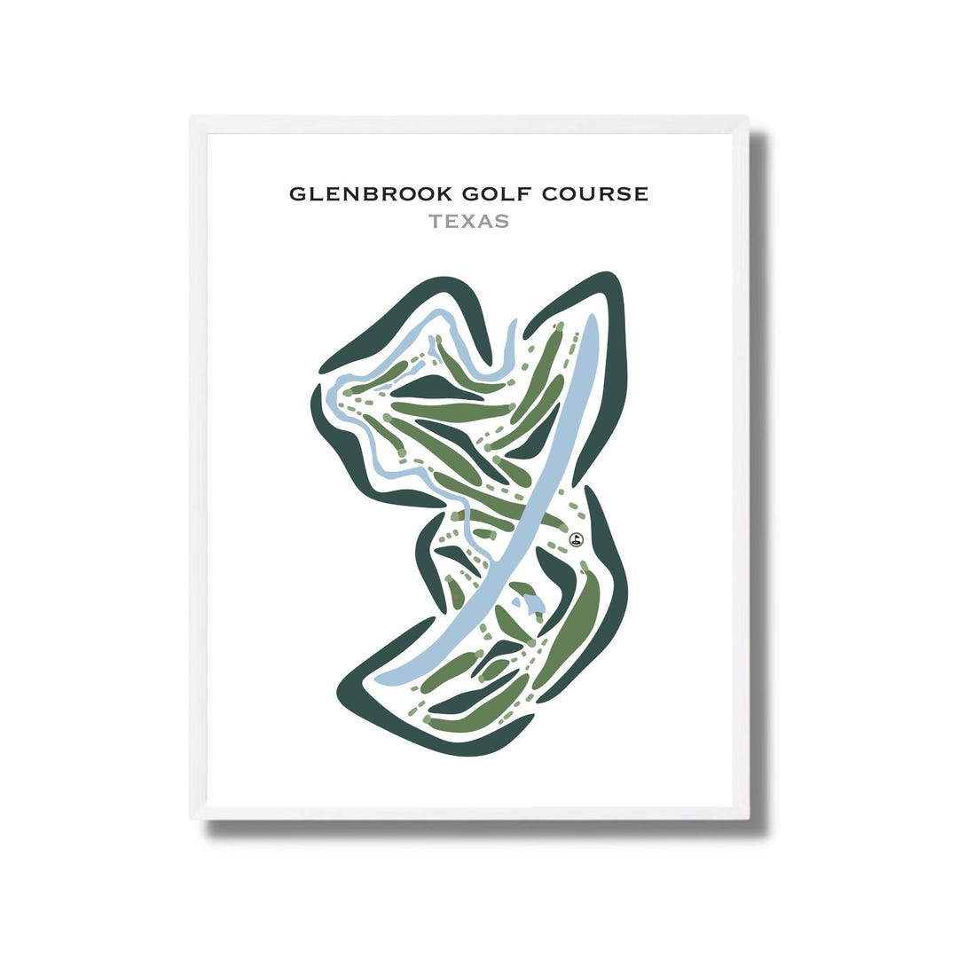 Glenbrook Golf Course TX Golf Course Map Golf Map Golfer Gift for