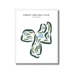 Forest Lake Golf Club, Florida | Kunstdruck, Kunstdruck, Golf Karte, Golf Karte, Score Karte, Golf Karte, Kunstdruck unicolor UNGERAHMT