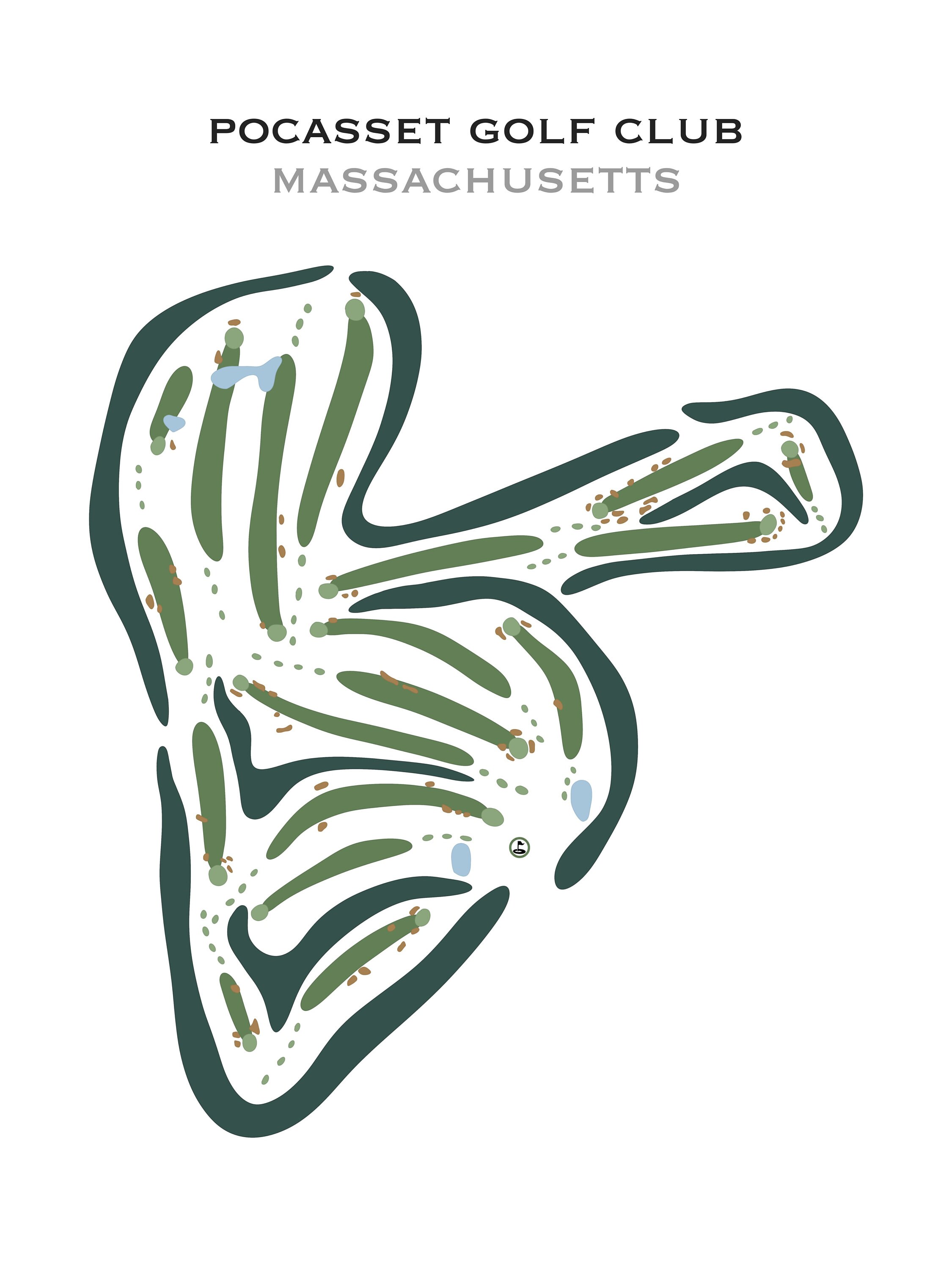 Pocasset Golf Club MA Golf Course Map Home Decor Golfer Etsy