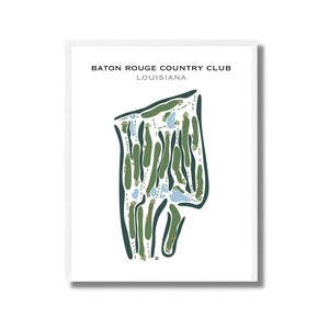 Baton Rouge Country Club, LA | Golf Course Map, Golf Map, Golfer Gift For Him, Scorecard Layout, Golfer Boyfriend Gift, Art Print Decor