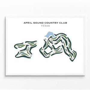 April Sound Countryclub, Tex | Kunstdruck, Golf Karte, Golf Karte, Golf Karte, Score Karte, Golf Karte, Kunstdruck UNGERAHMT, für Sie und Ihn