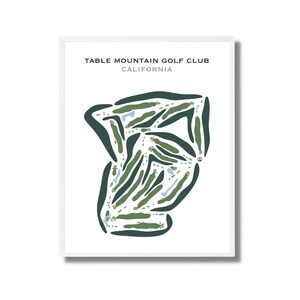 Table Mountain Golf Club, CA | Kunstdruck, Golf Karte, Golf Karte, Golf Karte, Score Karte, Golf Karte, Kunstdruck UNGERAHMT, für Sie und Ihn