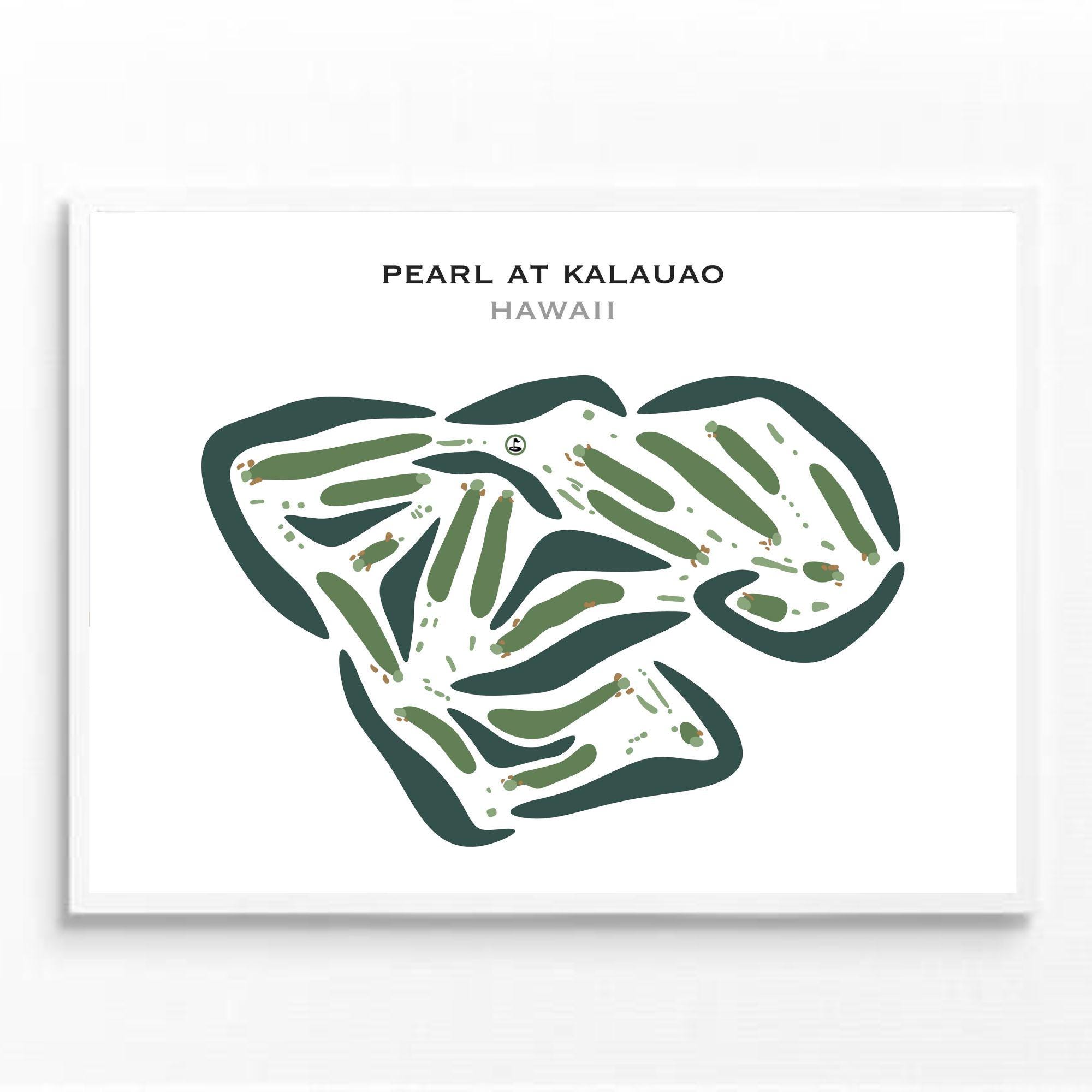 Pearl at Kalauao, Hawaii | Golf Course Map, Golf Map, Golfer Gift
