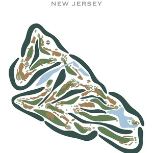 Pine Valley Golf Club, NJ Golf Course Map, Home Decor, Golfer Gift for Him, Scorecard Layout ...