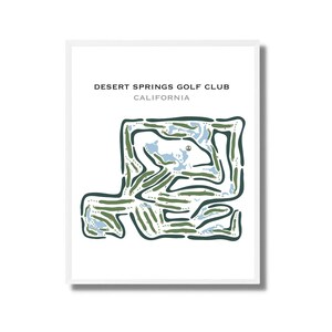Club de golf de Desert Springs, Californie | Carte du parcours de golf, carte du golf, cadeau golfeur pour lui, mise en page de la carte de score, cadeau petit ami golfeur, impression d'art sans cadre