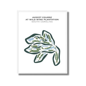 Der Avocet-Platz - Wild Wing Plantation, SC | Golf Platz Karte, Golf Karte, Golfer Geschenk für Ihn, Score Card Layout, Golfer Freund Geschenk
