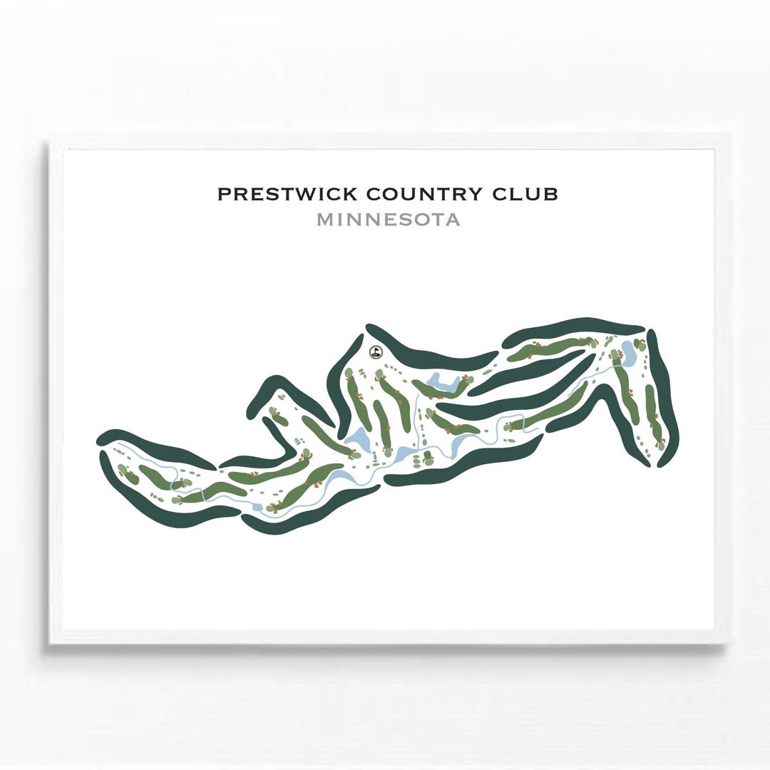 Prestwick Country Club IL Golf Course Map Golf Map Golfer Gift for Prestwick Country Club IL Golf Course Map Golf Map Golfer Gift for