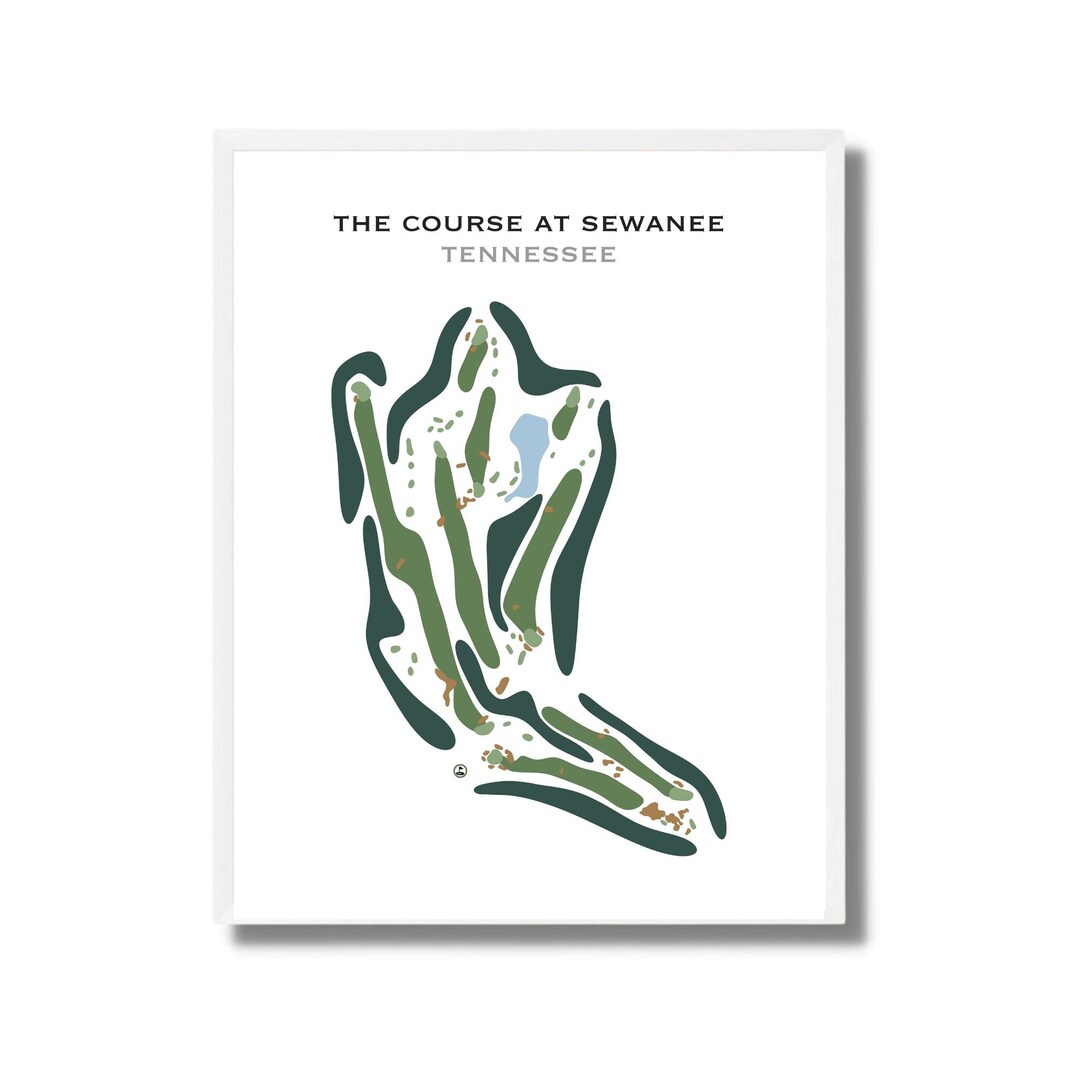 The Course at Sewanee, TN Golf Course Map, Golf Map, Golfer Towel