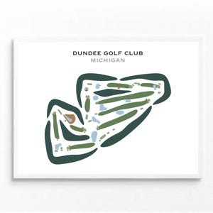 Dundee Golf Club (Michigan) | Kunstdruck, Golf Karte, Golf Karte, Golf Karte, Score Karte, Golf Karte, Kunstdruck UNGERAHMT, für Sie und Ihn