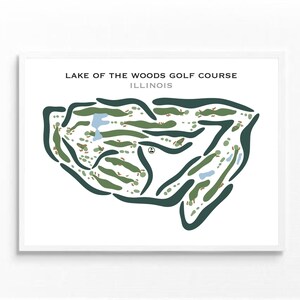 Lake of the Woods Golf Course, IL | Golf Course Map,Golf Map,Golfer Gift For Him,Scorecard Layout,Golfer Boyfriend Gift,Art Print Decor