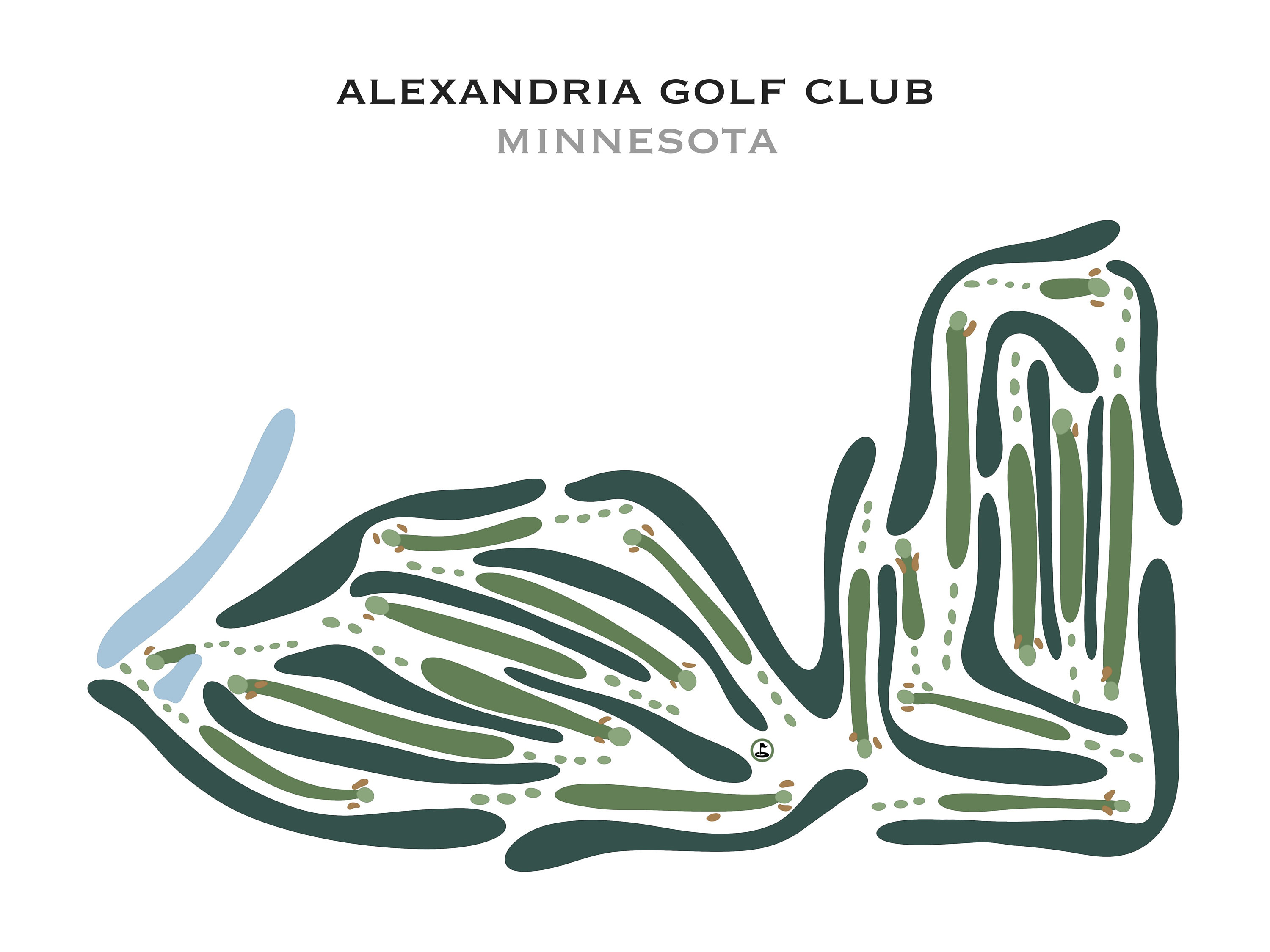 Alexandria Golf Club MN Golf Course Map Home Decor Golfer Etsy